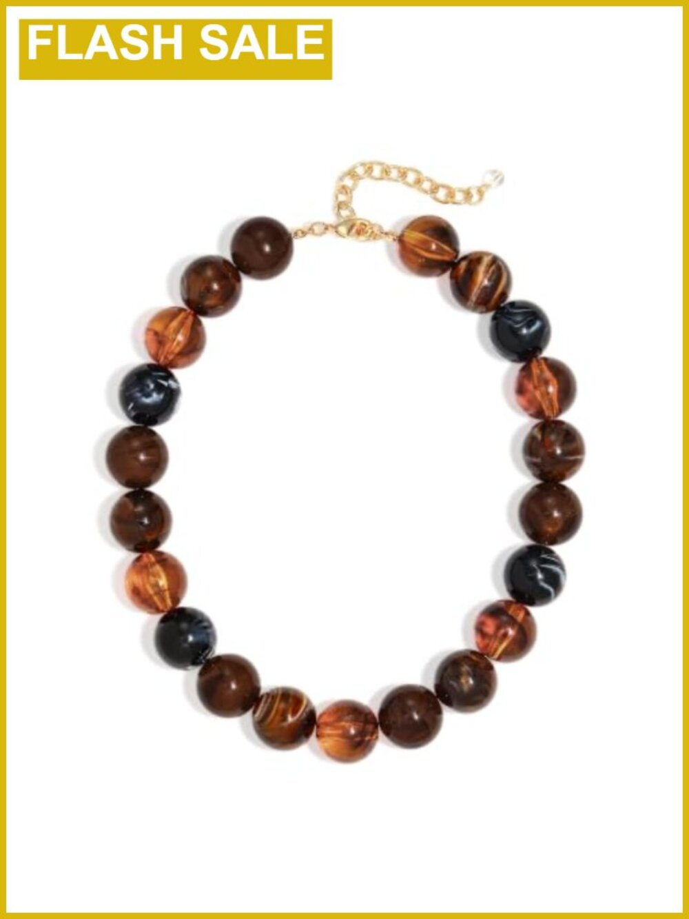 Chunky Resin Beaded Heart Pendant Choker Necklace Gold Tone Lobster Clasp